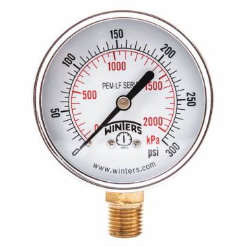 J1380 Gauge Pressure 0 to 300 psi 2-1/2 in