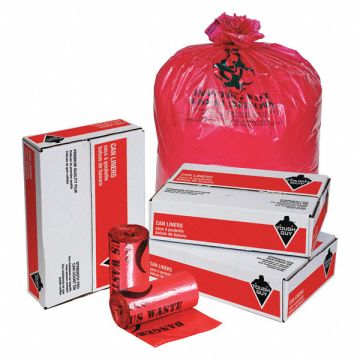 Biohazard Bags 33 gal. Red PK100