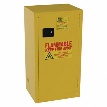 Flammable Safety Cabinet 18 gal Yellow