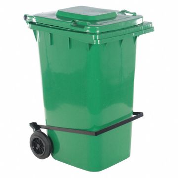 Trash Can 64 gal. Green Polyethylene