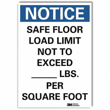 Notice Sign 7 in x 5 in Rflct Sheeting