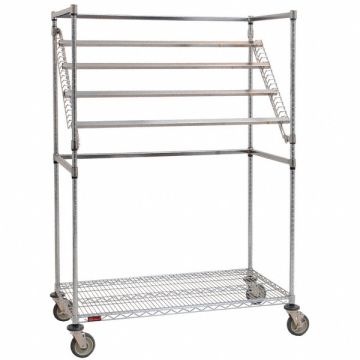 Sterile Wrap Cart 48x68 Chrome 1 Shelf