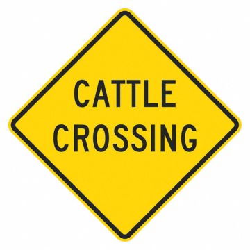Cattle Crossing Traffic Sign 18 x 18