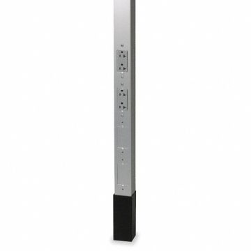 Service Pole Silver 15 ft 2 L 2.13 W