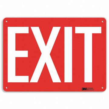 Exit Sign 7 in x 10 in Aluminum