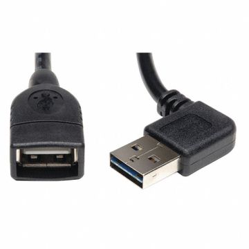 Reversible USB Extension Cable Black