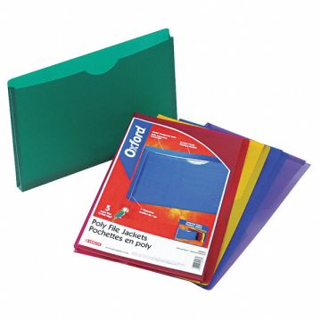 Expand File Jacket Assorted Poly PK5