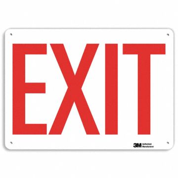 Exit Sign 10 in x 14 in Aluminum