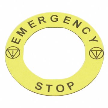 Legend Plate Round Emergency Stop