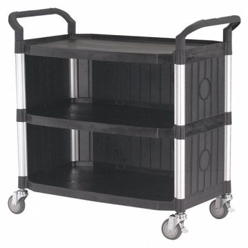 Enclosed Cart Polypropylene Black 400lb