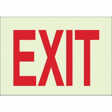 Exit Sign 7 x10 R/WHT Exit ENG Text