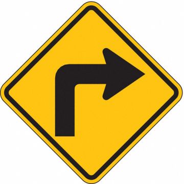 Right Turn Traffic Sign 24 x 24