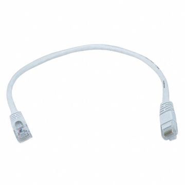 Patch Cord Cat 5e Booted White 1.0 ft.