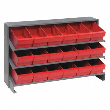 F1586 Bench Pick Rack 12x21x36in Red