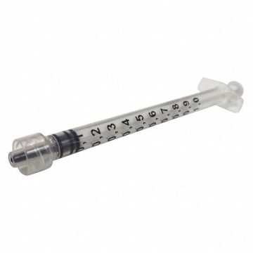 Syringe 1mL 4 in L Plastic PK100