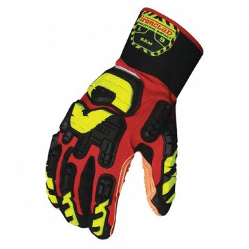 J4898 Anti-Vibration Gloves S Rd/Blk/Yellow PR