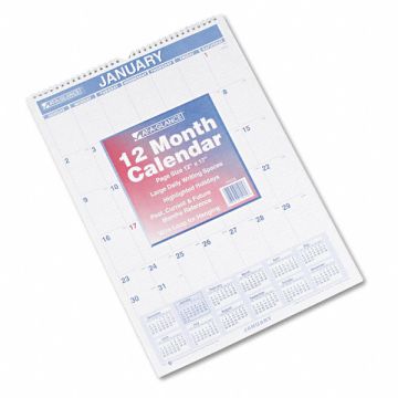 Wall Calendar Monthly 12 x 17 In