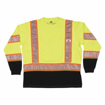Long Sleeve T-Shirt Lime 5XL Sz