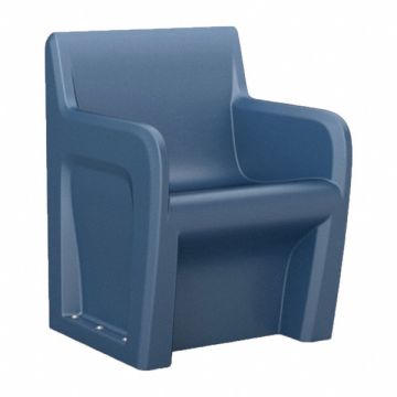 Arm Chair Floor Mount Blue w/Door