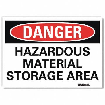 Danger Sign 5 in x 7 in Rflct Sheeting