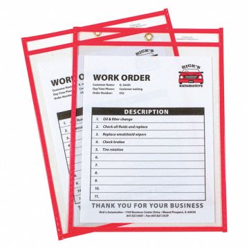 Shop Ticket Holder Red 9 x 12 PK15