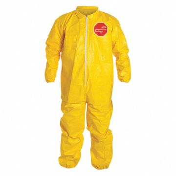 D2251 Collared Coveralls Yelw 3XL Elastic PK12