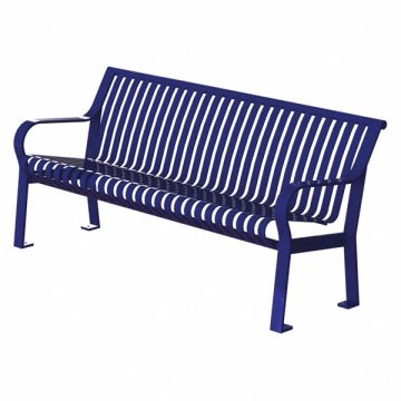 Outdoor Bench 71 in L 27-1/2 in W Blue