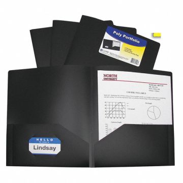 Portfolio Folder 2 Pocket Black PK18
