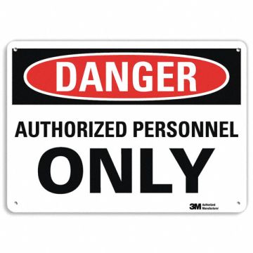 Danger Sign 10 inx14 in Aluminum