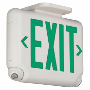 Exit Sign w/Emergency Lights LED Green