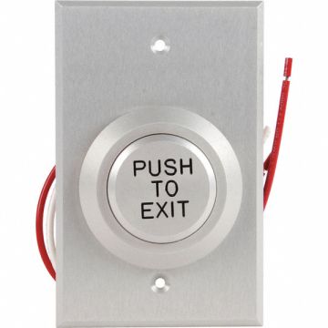 Push to Exit Button 24VDC Wt/Blk Button