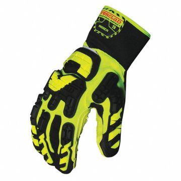 J4901 Anti-Vibratn Gloves 3XL Grn/Blk/Yllw PR