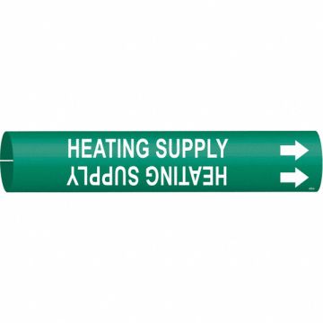 Pipe Marker Heating Supply 2 13/16in H