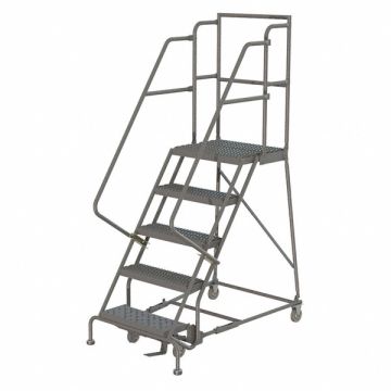 Rolling Ladder 5 Step Steel Serrated