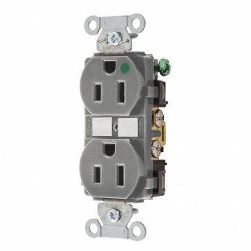 Receptacle Gry 15A 125VAC Duplex Outlet