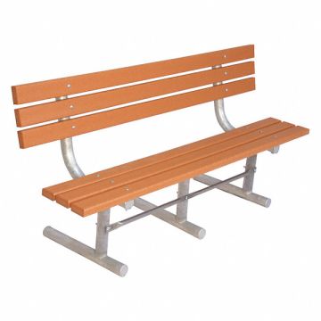 Outdoor Bench 72 in L Woodtone