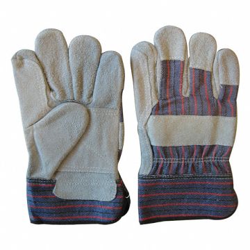 D1563 Leather Gloves Gray/Blue S