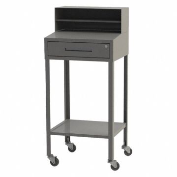 Mobile Shop Desk Gray 52 Overall Height