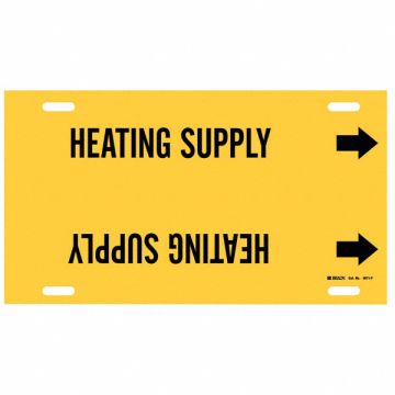 Pipe Marker Heating Supply 8in H 16in W