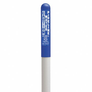 Utility Dome Marker 66 in H Blue/White