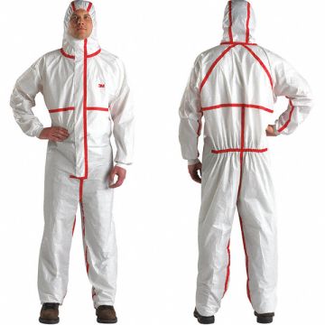 Collared Coveralls Red/White 3XL PK25