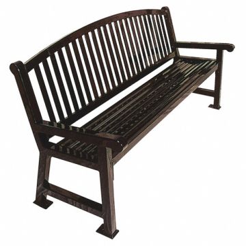 Outdoor Bench 72 in L 27 in W Black