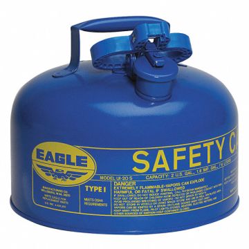 Type I Safety Can 2 gal Blue 9-1/2In H