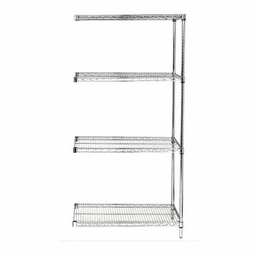 Wire Shelving Add-On 54 H Chrome