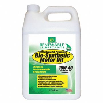 Engine Oil 15W-40 Bio-Synthetic 1gal