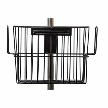 Basket Pole Mounted Stainless Steel Blk