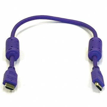 HDMI Cable Std Speed Purple 1.5ft 28AWG