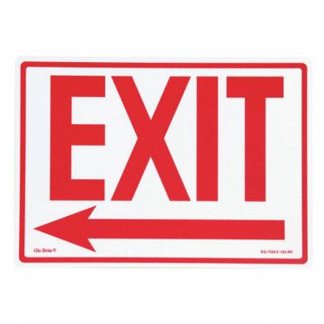 Exit Left Arrow Red ON PL 14 x10