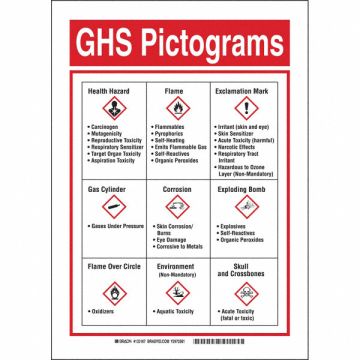 GHS Sign 14in. H x 10in. W Polyester