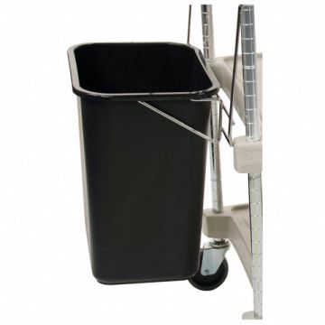 Wastebasket 25 lb Black Polyethylene